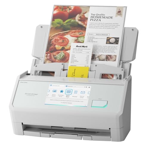 ScanSnap iX2500 drahtloser oder USB-High-Speed-Cloud-fähiger Dokumenten-, Foto- und Quittungsscanner mit großem Touchscreen und automatischer Dokumenteneinzug für 100 Seiten für Mac oder PC, Weiß von ScanSnap