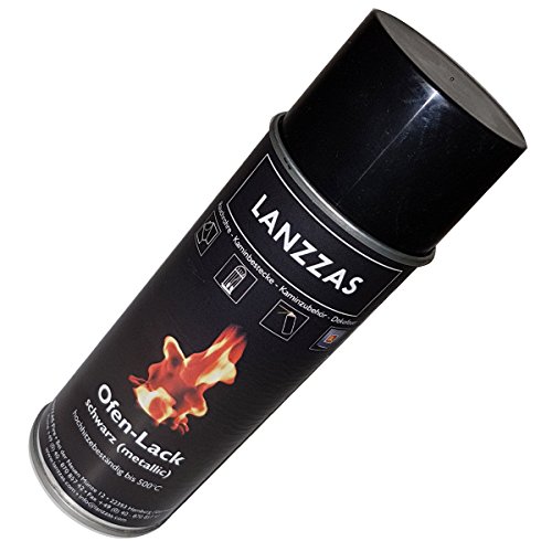 Senotherm Ofenlack Schwarz 400 ml Spraylack Ofenrohr-Lack von Scandia