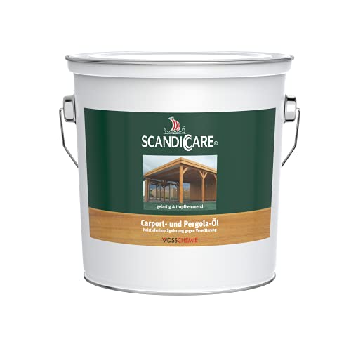 Scandiccare® Carport&Pergola Öl 3L - Gelartiges Holzschutzöl für senkrechte Flächen von Scandiccare