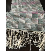 Vintage Schweden Baumwolle Tischläufer Mit Fransen Handgewebt von ScandinaviJulBox