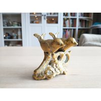 Schöne Messing Vogel Statue/Hochzeit Geschenk von Scandinaviafinds