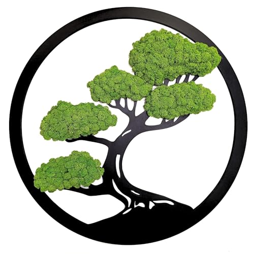 Scandinavian Moss Moosbilder in Form Eines Baumes - Schön Aussehender Wand Baum - Bringen Sie Leben Ihre Wohnung - Wandbild aus Natürlichen Rohstoffen und Deko Moos 50cm von Scandinavian Moss