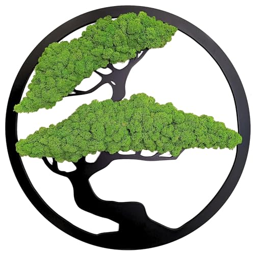 Scandinavian Moss Moosbilder in Form Eines Baumes - Schön Aussehender Wand Baum - Bringen Sie Leben Ihre Wohnung - Wandbild aus Natürlichen Rohstoffen und Deko Moos 50cm von Scandinavian Moss