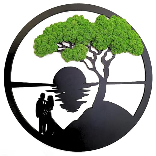 Scandinavian Moss Moosbilder in Form Eines Baumes - Schön Aussehender Wand Baum - Bringen Sie Leben Ihre Wohnung - Wandbild aus Natürlichen Rohstoffen und Deko Moos 50cm von Scandinavian Moss