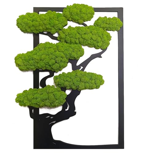 Scandinavian Moss Moosbilder in Form Eines Baumes - Schön Aussehender Wand Baum - Bringen Sie Leben Ihre Wohnung - Wandbild aus Natürlichen Rohstoffen und Deko Moos 50x31cm von Scandinavian Moss