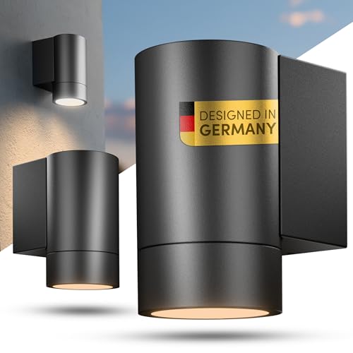 Scandinavian home Aussenlampe Wand 2er Set - Wandleuchte Aussen & Innen mit GU10 Fassung, Außenwandleuchten IP65 - Wandlampe Aussen, Aussenleuchten Hauswand, Außenleuchte Wand - Einflammig, Dunkelgrau Scandinavian home Aussenlampe Wand 2er Set - Wandleuchte Aussen & Innen mit GU10 Fassung, Außenwandleuchten IP65 - Wandlampe Aussen, Aussenleuchten Hauswand, Außenleuchte Wand - Einflammig, Dunkelgrau von Scandinavian home Lysea