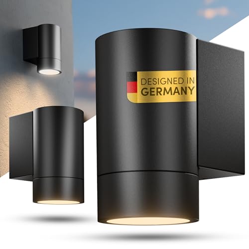 Scandinavian home Aussenlampe Wand 2er Set - Wandleuchte Aussen & Innen mit GU10 Fassung, Außenwandleuchten IP65 - Wandlampe Aussen, Aussenleuchten Hauswand, Außenleuchte Wand - Einflammig, Schwarz Scandinavian home Aussenlampe Wand 2er Set - Wandleuchte Aussen & Innen mit GU10 Fassung, Außenwandleuchten IP65 - Wandlampe Aussen, Aussenleuchten Hauswand, Außenleuchte Wand - Einflammig, Schwarz von Scandinavian home Lysea