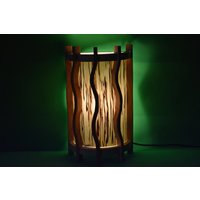 Wandlampe Aus Lärchen- Holz & Birkenfurnier - Holzlampe Saunalampe von Scandinavicwoodworks