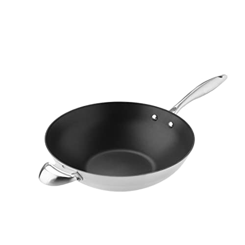 Scanpan CTX Wokpfanne Induction mit Deckel 26 cm | 5-schichtige Konstruktion | Für alle Herdarten geeignet | Multifunktionale Wok-Pfanne | Stratanium+ Antihaftbeschichtung | Ofenfest von Scanpan