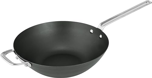 Scanpan Black Iron Wokpfanne 30 cm | Premium Kohlenstoffstahl | Hohe Temperaturbeständigkeit | Multifunktionale Pfanne mit Ergonomischem Griff | Ofenfest | PFAS frei von Scanpan