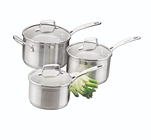 SCANPAN Impact 3-teiliges Topf-Set, Aluminium, Edelstahl, 0 cm von Scanpan