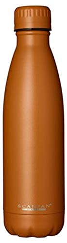 Thermoflasche Isolierflasche Trinkflasche 500ml Wasserflasche BPA Frei, 24h Kühlen & 12h Warmhalten, Edelstahl, Von Scanpan (Burnt Orange TO GO) von Scanpan