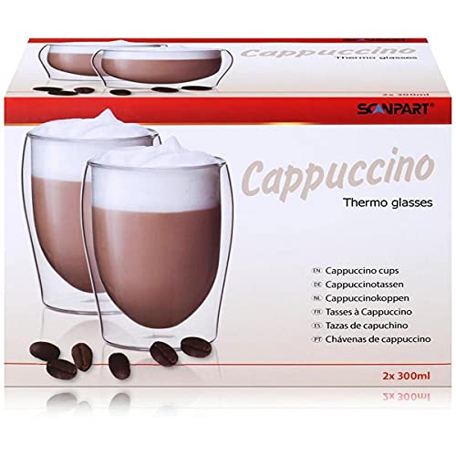 Scanpart 2790000076 Thermo-Glas Cappuchino 300ml 2 Stueck Transparent von Scanpart