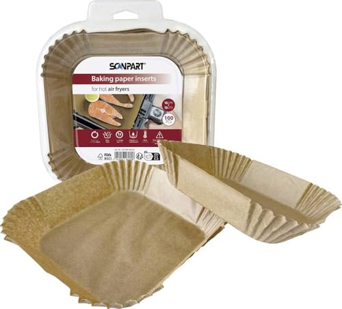 ScanPart 2910070004 Heißluftfritteusenpapier 16x16 cm eckig, 100er ScanPart 2910070004 Heißluftfritteusenpapier 16x16 cm eckig, 100er von Scanpart