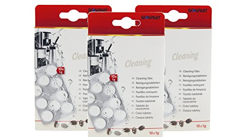 Scanpart 30 Professional Reinigungstabletten Pastillen zur Reinigung von Kaffeemaschinen von Scanpart