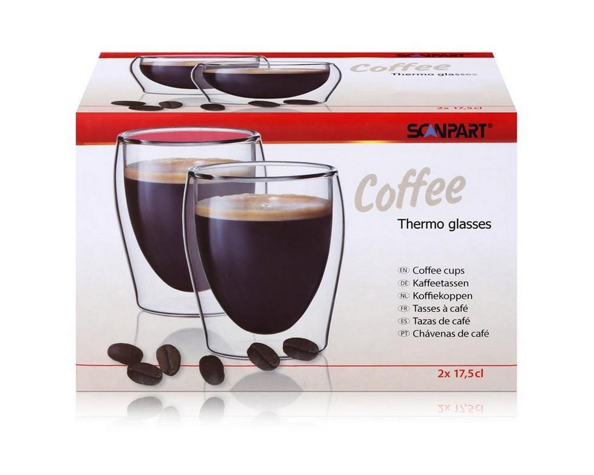 Scanpart Gläser-Set SCANPART Kaffeeglas Thermogläser 2x20cl - Doppelwandiges Thermoglas von Scanpart