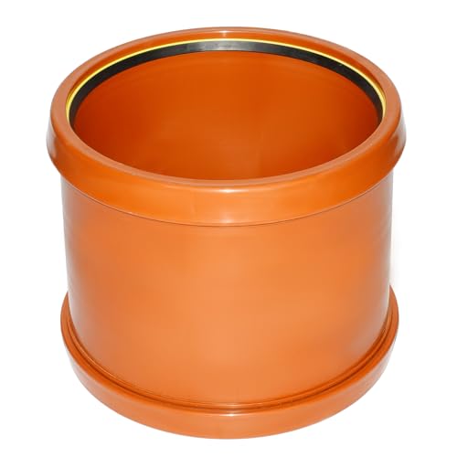 ScarMaxx - KG Rohr - KG-Überschiebmuffe - DN400 - Überschiebmuffe mit Dichtung - für Externe Entwässerungssysteme - Abwasser Installation - Kanalrohrsystem - Polyvinylchlorid - Orange von ScarMaxx