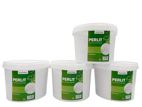 ScarMaxx - Perlite für Pflanzen 12L, Garten-Perlit Körnung 0-6 mm, Verbessert die Wasserdrainage, Expandierte Perlite, dient zur Wasserspeicherung, Bewurzelung oder Anzucht von ScarMaxx