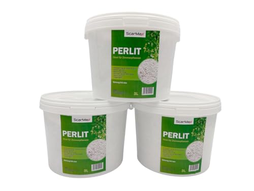 ScarMaxx - Perlite für Pflanzen 9L, Garten-Perlit Körnung 0-6 mm, Verbessert die Wasserdrainage, Expandierte Perlite, dient zur Wasserspeicherung, Bewurzelung oder Anzucht von ScarMaxx