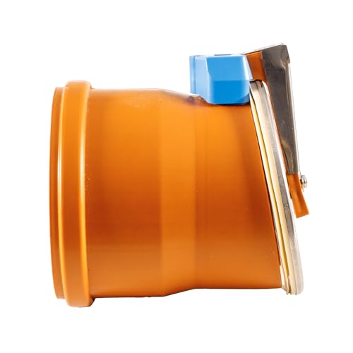 ScarMaxx - Rückstauverschluss DN 110 mit Edelstahlklappe - Schutz vor Rückstau bei starkem Regen, Schutz vor Nagetieren und unangenehmen Gerüchen - aus robustem Kunststoff Orange und Edelstahl von ScarMaxx