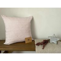 Maisie - Rosa Streifen Leinen Moderne Bauernhaus Kissenbezüge von ScarlettMaeDesigns