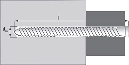 Scell-It Box 50 direkte Befestigungsschraube RX 7,5 x 80 mm feiner runder Kopf - 6 Hohlseiten - RX080 von Scell-it