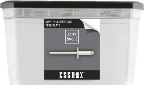 SCELL-IT Rivets Standards ESSBOX Alu/Acier-Tête Large-Ø4,8 mm x 16 mm-Boite de 250-EX-9445524816, Ø 4mm x 20 mm von Scell-it