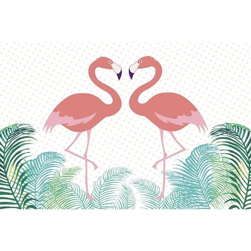 Scenolia Bild auf Leinwand Flamingo IN Love 60 x 40 cm | Wanddeko | 100 von Scenolia