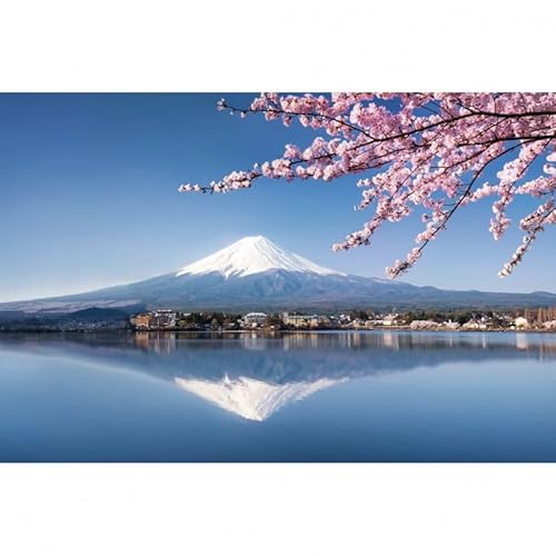 Scenolia Bild auf Leinwand Mont Fuji 60 x 40 cm | Wanddeko, 100% von Scenolia