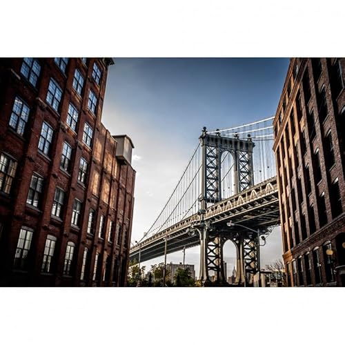 Scenolia Bild auf Leinwand NY Brooklyn 60 x 40 cm | Wanddeko | 100% von Scenolia