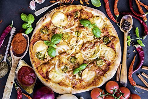 Scenolia Bild auf Leinwand Pizza 60x40 cm | Wanddeko | 100% Französisches Produkt von Scenolia