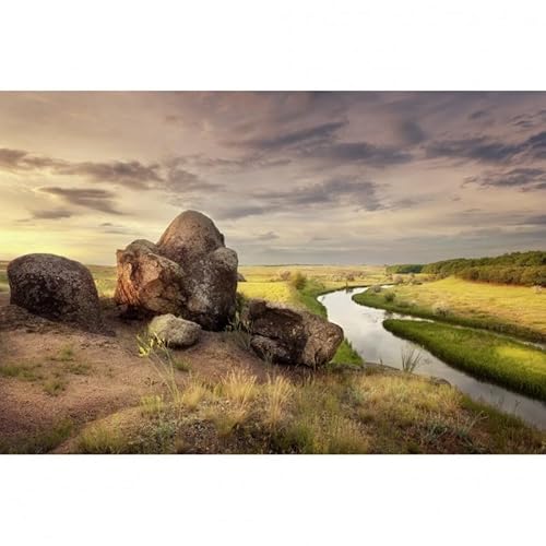 Scenolia Bild auf Leinwand Stone Alone, 60 x 40 cm | Wanddeko, 100 von Scenolia