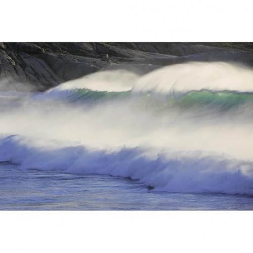 Scenolia Bild auf Leinwand Welle, blau, 60 x 40 cm | Wanddeko | 100% von Scenolia