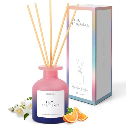 Scent-Hi Duftstäbchen Raumduft Diffuser mit ätherischen Ölen Fruchtig und Blumig 100 ml, Spa mit 6 Diffusor Stäbchen fur Raum, Büro, Zuhausem, von Scent-Hi