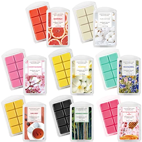 Duftwachswürfel, Duftwachs Schmelzwachs Stark Duftend und Langlebig, Heimdekoration, Geschenk für Frauen 8 Düfte x 70,9g von Scent-Hi