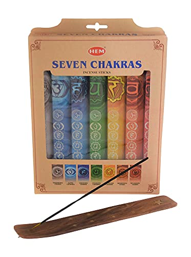 7 Chakra Set Hem mit Stäbchenhalter 140 Stäbchen 7 Chakra Set Hem mit Stäbchenhalter 140 Stäbchen von Scentolino