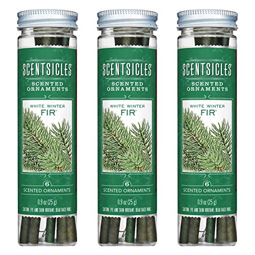 Scentsicles Duftstäbchen für deinen Weihnachtsbaum - White Winter Fir (6 Stäbchen) - Klassicher Tannenduft für dein Zuhause - Duftsticks mit bis zu 30 Tagen Duftdauer je Stick (parfümiert) von Scentsicles