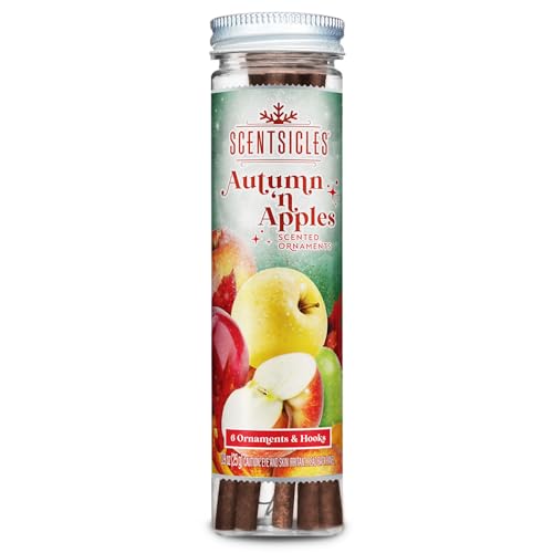Scentsicles Raumduft für Dein Zuhause | Apples & Autumn Duftstäbchen (6X) | Duftstäbchen für Herbstlichen Duft Zuhause | Duftsticks mit Langer Duftdauer | Herbst Duftstäbchen für künstlichen Baum von Scentsicles