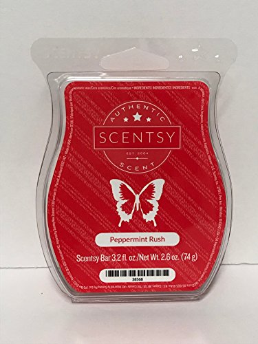 Peppermint Rush Scentsy Bar Wickless Kerze Duftlampe Wachs, 8 Karos von Scentsy