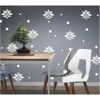 Blattfries - Schablone, Dekorschablone, Wandschablone, Malerschablone, Bordüre, Blumenborde, Stencil, Schablonenfries, Wandfries Blattfries - Schablone, Dekorschablone, Wandschablone, Malerschablone, Bordüre, Blumenborde, Stencil, Schablonenfries, Wandfries von Schablonenmaler