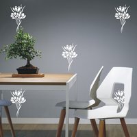 Schablone, Malerschablone, Fries, Schablonenmalerei, Wandschablone, Dekorschablone Für Das Eigenheim - Blumen 1 | 30x16cm, 60x32cm, 90x48cm von Schablonenmaler