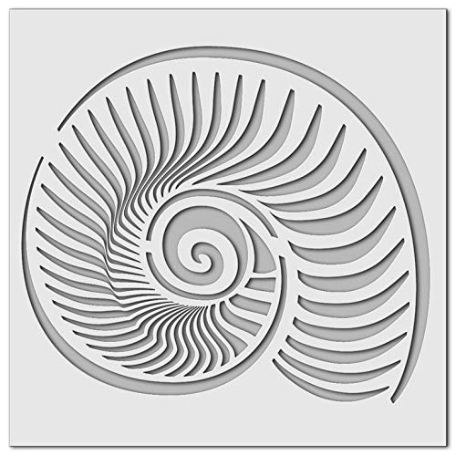 Wandschablone Ammonit 2 (60 x 60 cm) von Schablono