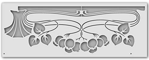 Wandschablone Beeren-Jugendstil (56 x 21 cm) von Schablono