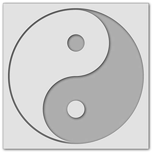 Wandschablone Ying Yang (44 x 44 cm) von Schablono