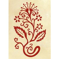 stencil Wandschablone »Blumenvignette 2« von Schablono
