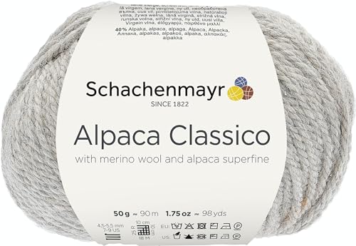 Schachenmayr Alpaca Classico, 50G hellgrau Handstrickgarne von Schachenmayr since 1822