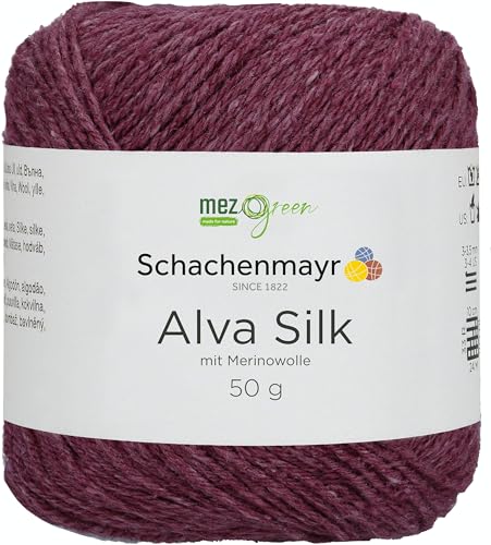Schachenmayr Alva Silk, 50G Pflaume Handstrickgarne von Schachenmayr since 1822