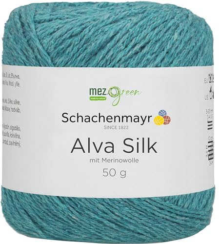 Schachenmayr Alva Silk, 50G türkis Handstrickgarne von Schachenmayr since 1822