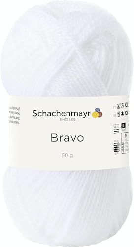Schachenmayr Bravo, 50G weiß Handstrickgarne von Schachenmayr since 1822
