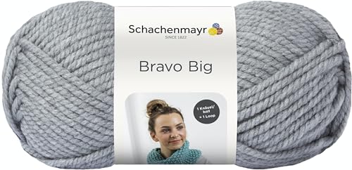 Schachenmayr Bravo Big, 200G hellgrau meliert Handstrickgarne von Schachenmayr since 1822